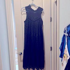 BB Dakota navy eyelet dress size M